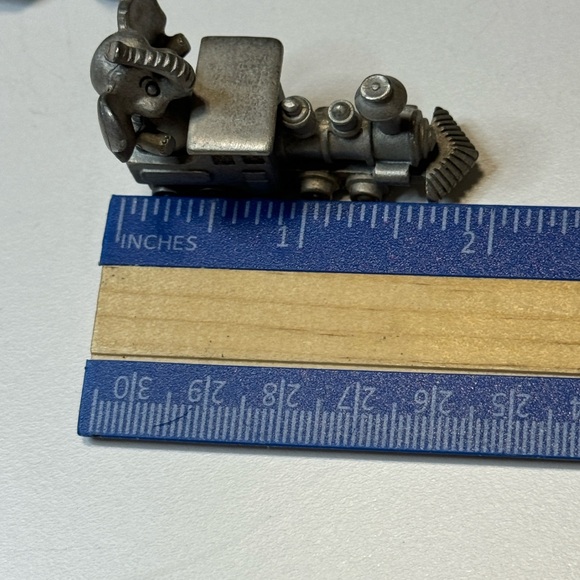 ADORABLE!!Vintage Spoontiques Pewter Elephants On Train, Teeter, and Rocking - 3 - Picture 7 of 9